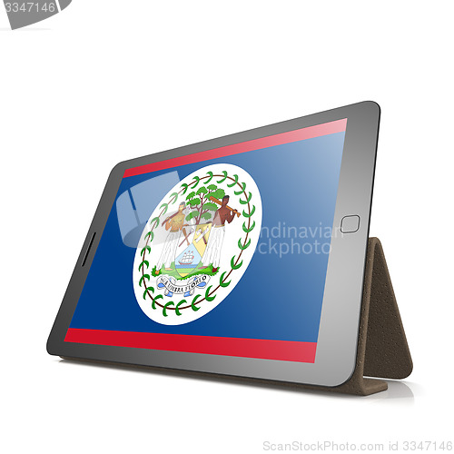 Image of Tablet with Belize flag