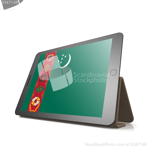 Image of Tablet with Turkmenistan flag