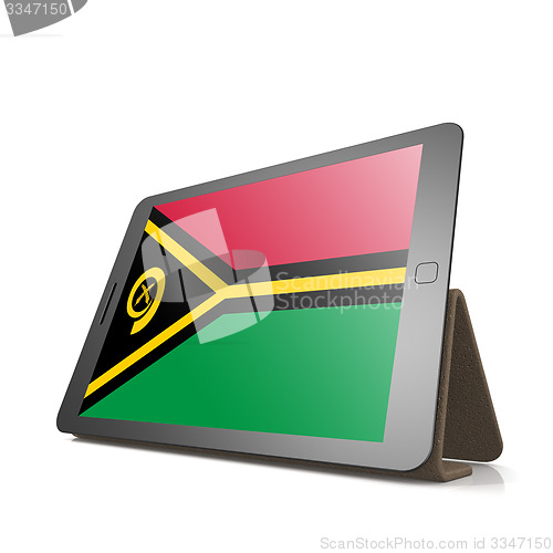 Image of Tablet with Vanuatu flag