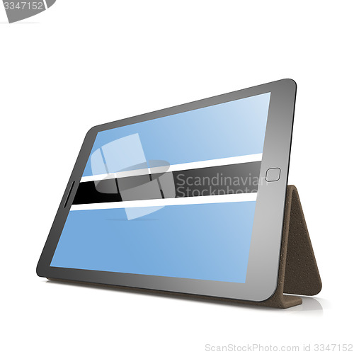 Image of Tablet with Botswana flag