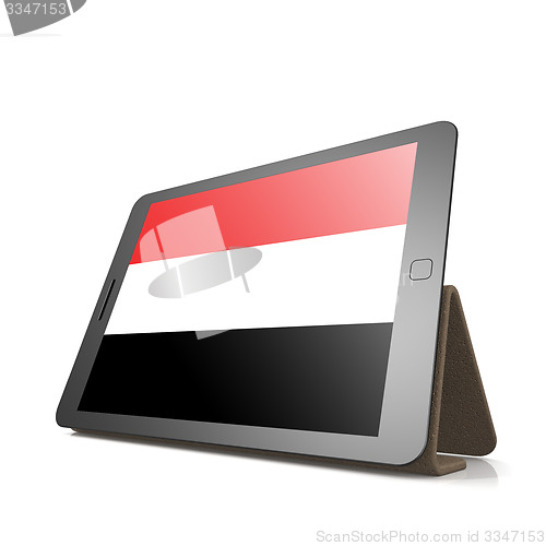 Image of Tablet with Yemen flag