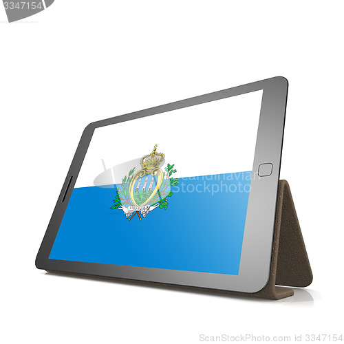 Image of Tablet with San Marino flag