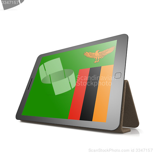 Image of Tablet with Zambia flag