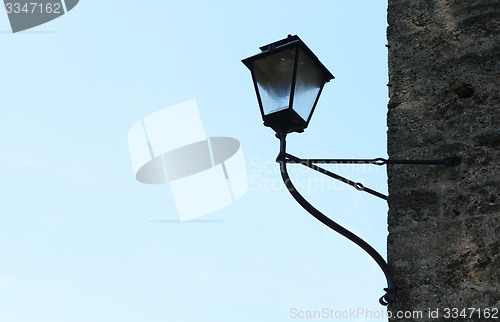 Image of Simple metal and glass lantern