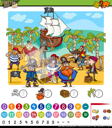 Image of counting game cartoon illustration