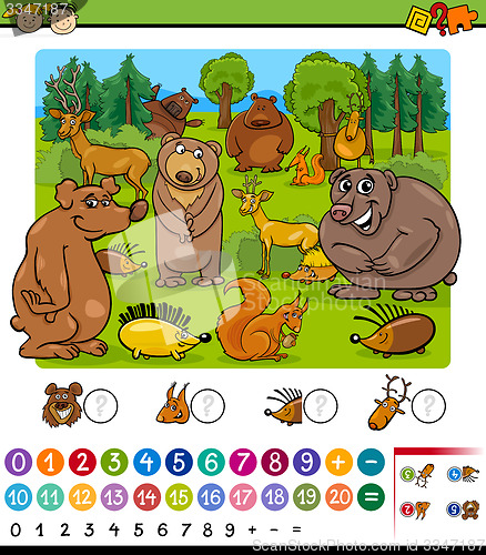 Image of counting animals cartoon game