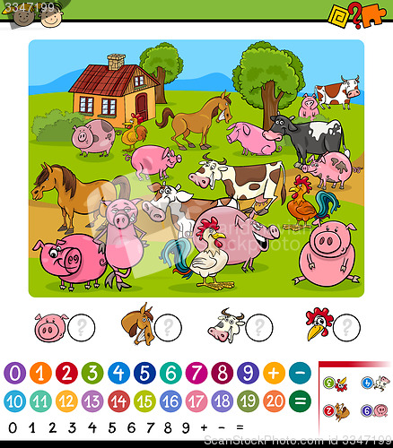 Image of counting game cartoon illustration