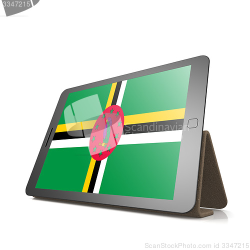 Image of Tablet with Dominica flag
