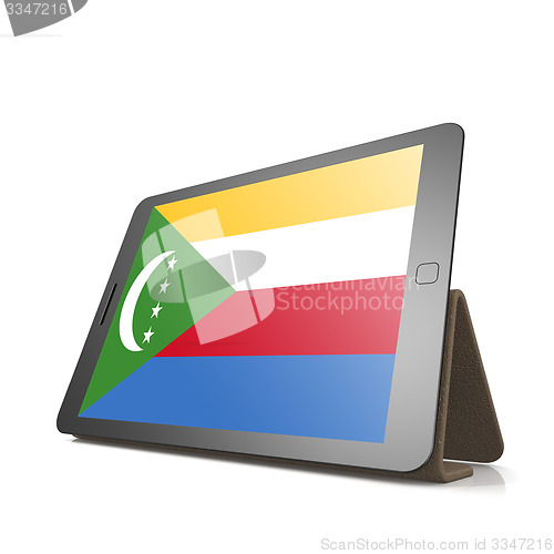 Image of Tablet with Comoros flag