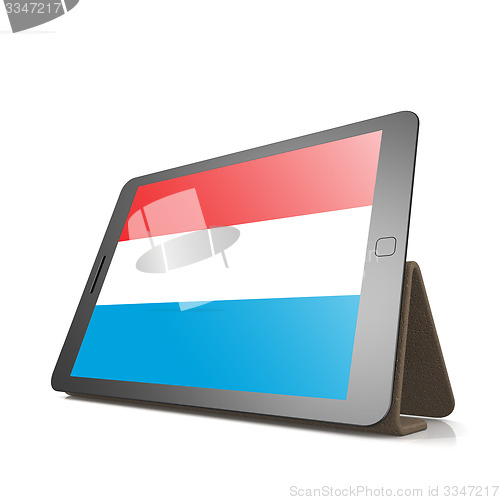 Image of Tablet with Luxembourg flag