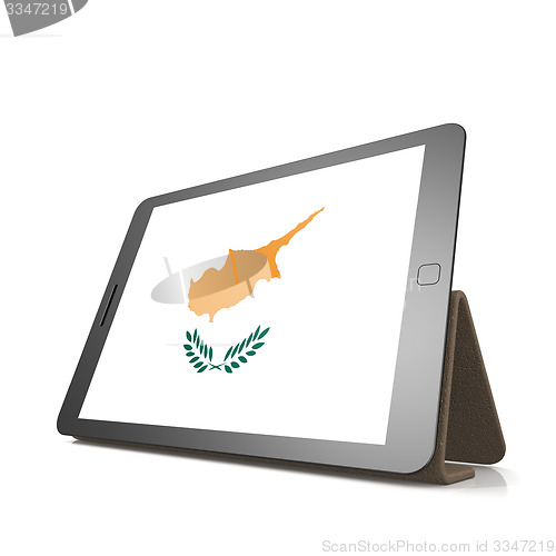 Image of Tablet with Cyprus flag