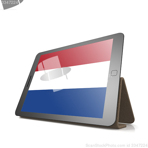 Image of Tablet with Netherlands flag