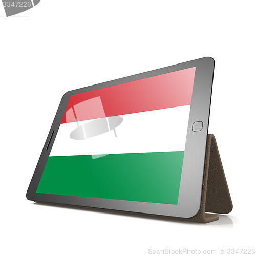 Image of Tablet with Hungary flag