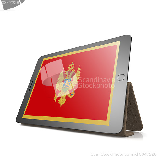 Image of Tablet with Montenegro flag