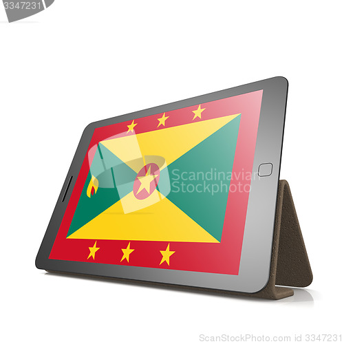 Image of Tablet with Grenada flag