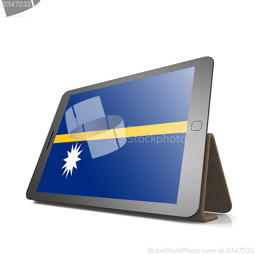 Image of Tablet with Nauru flag