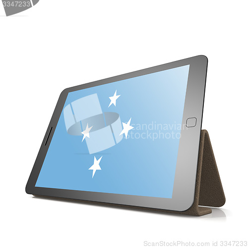 Image of Tablet with Micronesia flag