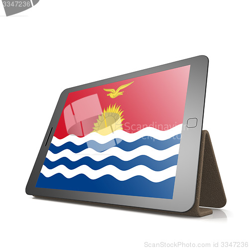 Image of Tablet with Kiribati flag