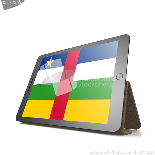 Image of Tablet with Central African Republic flag