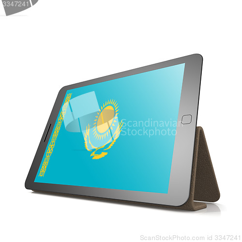 Image of Tablet with Kazakhstan flag