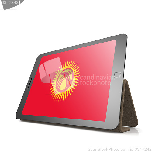 Image of Tablet with Kyrgyzstan flag