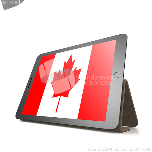 Image of Tablet with Canada flag