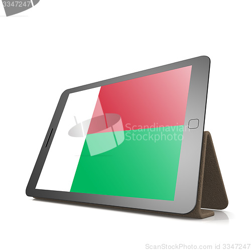 Image of Tablet with Madagascar flag