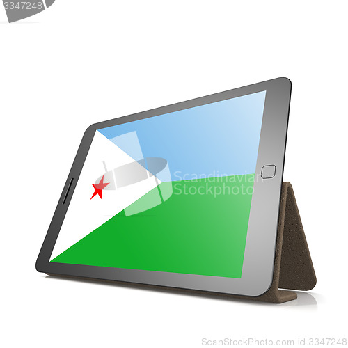 Image of Tablet with Djibouti flag