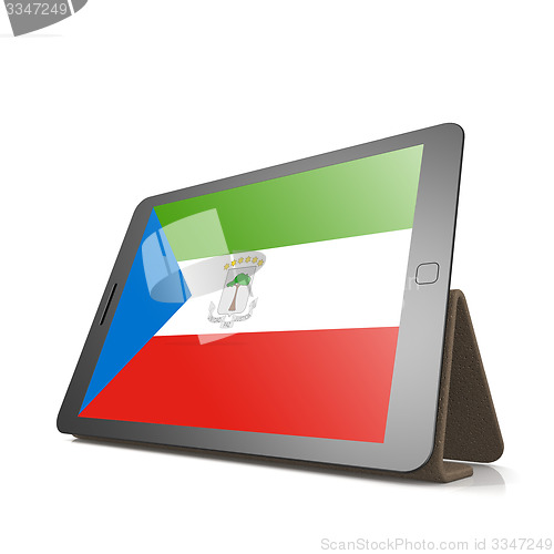 Image of Tablet with Equatorial Guinea flag