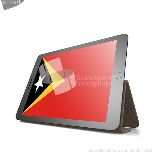 Image of Tablet with East Timor flag