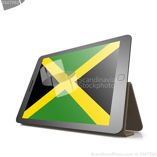 Image of Tablet with Jamaica flag