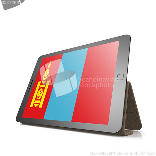 Image of Tablet with Mongolia flag