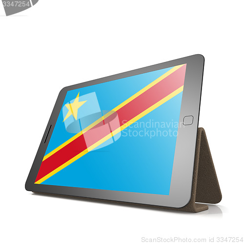 Image of Tablet with Democratic Republic of the Congo flag