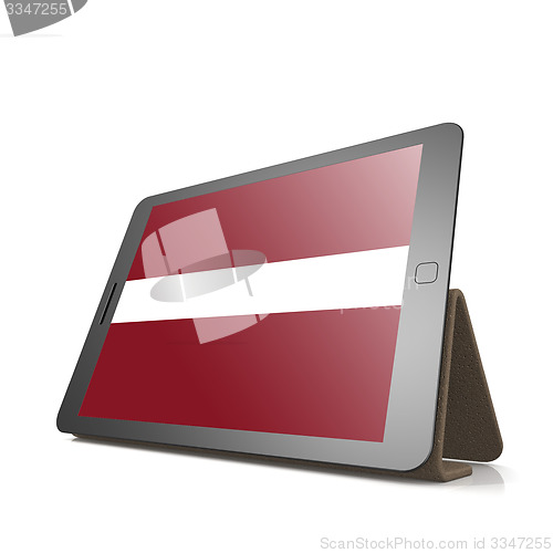 Image of Tablet with Latvia flag
