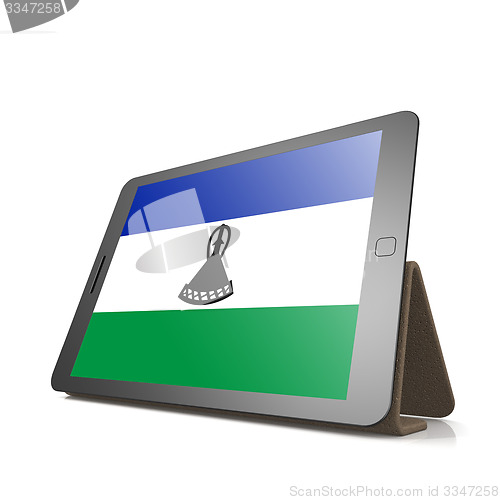 Image of Tablet with Lesotho flag