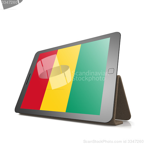 Image of Tablet with Guinea flag