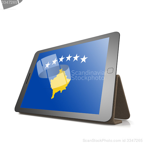 Image of Tablet with Kosovo flag