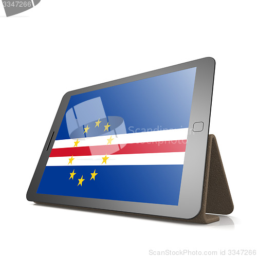 Image of Tablet with Cape Verde flag