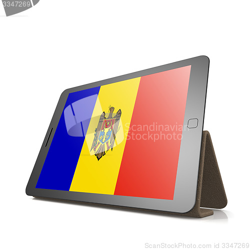 Image of Tablet with Moldova flag