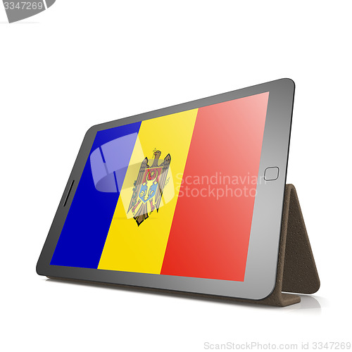Image of Tablet with Moldova flag