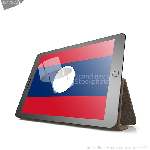 Image of Tablet with Laos flag