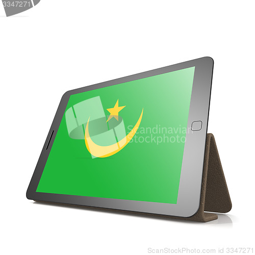 Image of Tablet with Mauritania flag