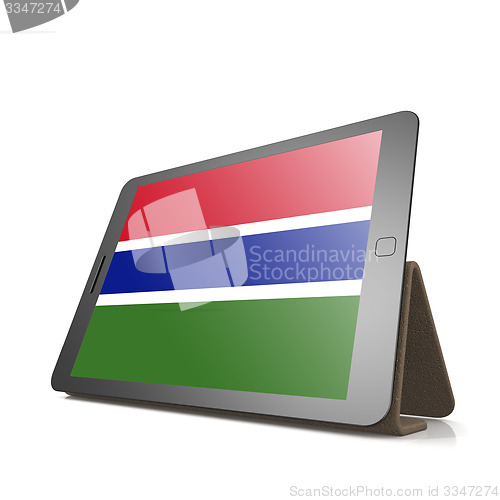 Image of Tablet with Gambia flag