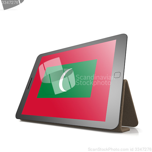 Image of Tablet with Maldives flag