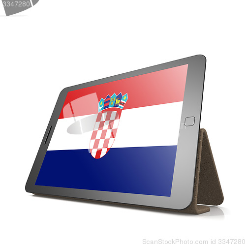 Image of Tablet with Croatia flag