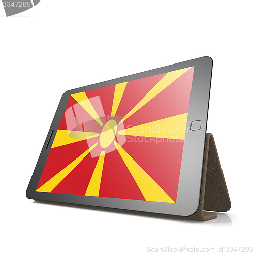 Image of Tablet with Macedonia flag