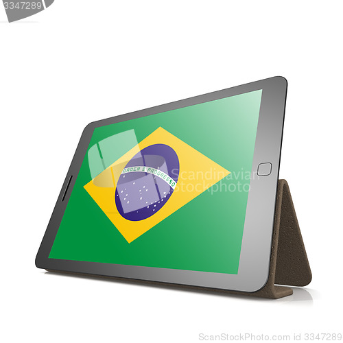 Image of Tablet with Brazil flag