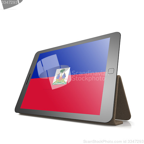 Image of Tablet with Haiti flag