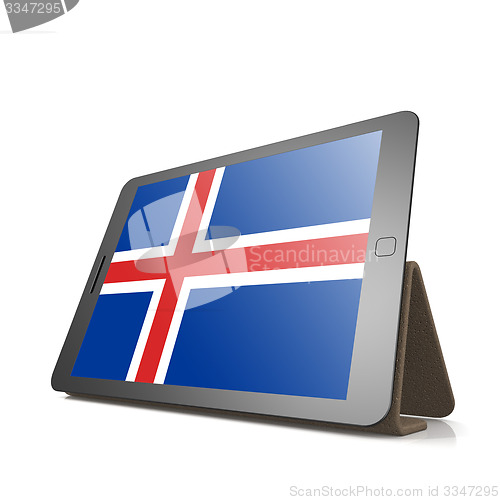 Image of Tablet with Iceland flag