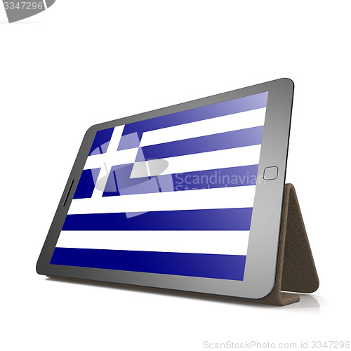 Image of Tablet with Greece flag